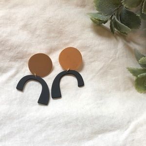 The Ash - Geometric Shape Drop Earrings